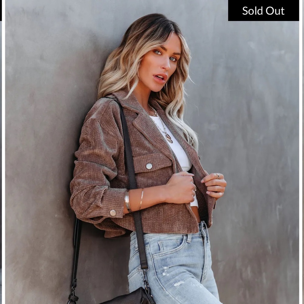 Vici Tan Corduroy Blazer